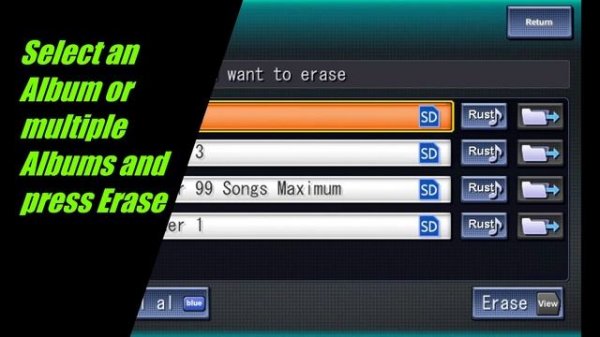How to delete music from HDD Panasonic Strada