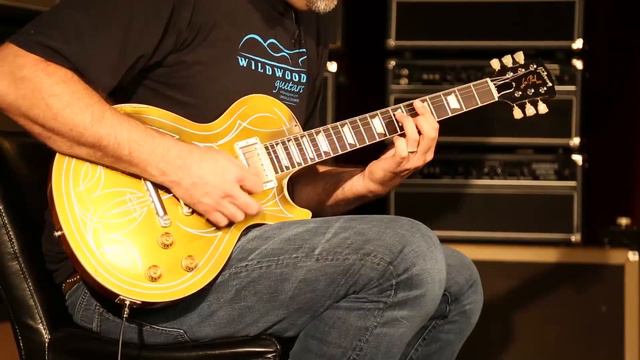 Gibson Custom Shop Billy Gibbons 1957 Pinstripe Les Paul Goldtop Aged • SN: GIBBSONGT039 смотреть онлайн