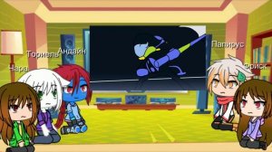 Реакция андертейл на "Sans vs Jevil" (с сюжетом)