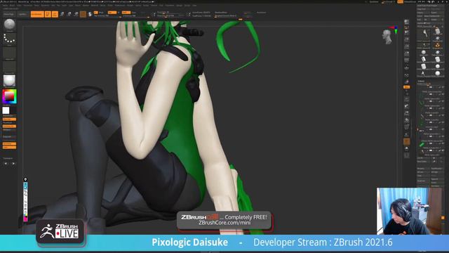 Making a Cyborg with Mantis Blades - Pixologic Daisuke Narukawa - ZBrush 2021.6 смотреть онлайн