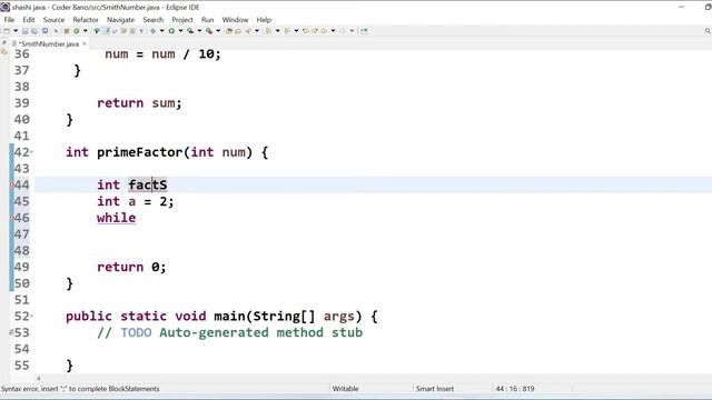 Smith Numbers in Java | Smith Number - Java Program смотреть онлайн