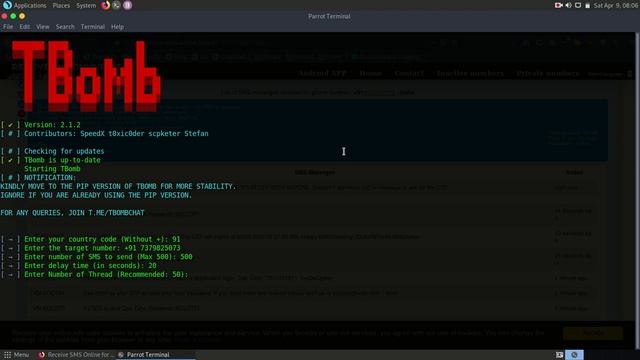 Text Sms Attack | pledge | 2022 | Tbomb Tool . смотреть онлайн