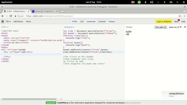 GLI EVENTI IN JAVASCRIPT смотреть онлайн