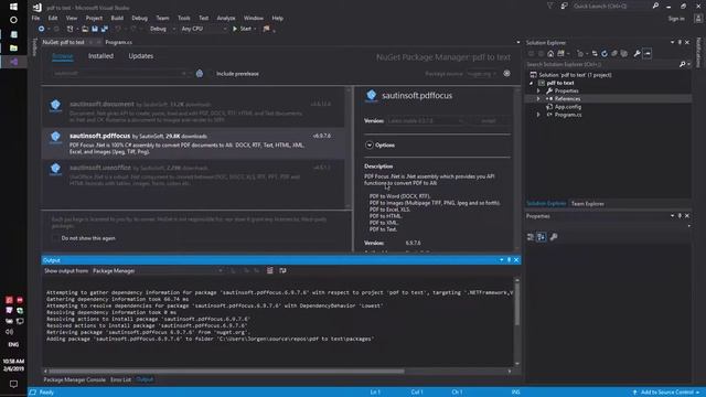 Как преобразовать PDF в Text файл с помощью C# смотреть онлайн
