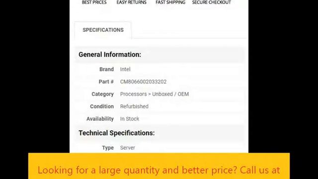 CM8066002033202 Intel Xeon Processor E5-2630L V4 10 Core 1.80GHz LGA 2011-3 25 MB L3 Processor смотреть онлайн