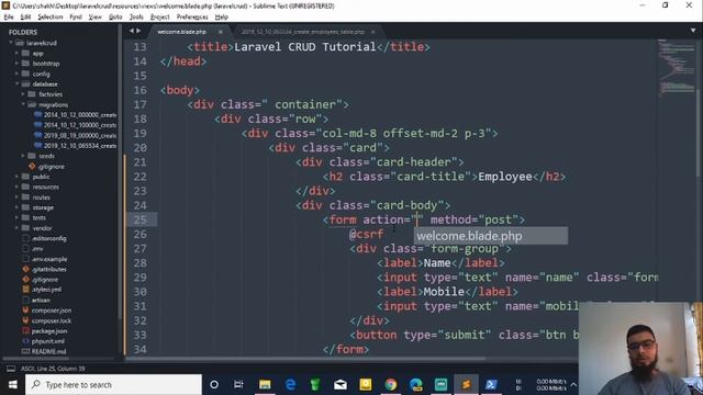 Laravel CRUD by Query Builder and Eloquent ORM with axios | Insert or Create by Query Builder смотреть онлайн