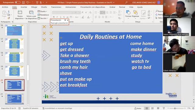Inglés Corporativo - 02-09-2022 - Simple present practice Daily routines смотреть онлайн
