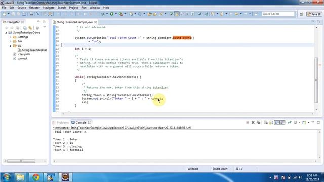 StringTokenizer (Specific delimiter) | How to split String into multiple tokens? смотреть онлайн