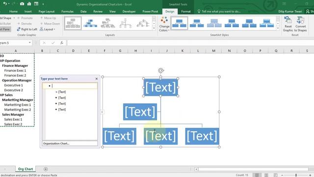 Create Dynamic Organizational Chart in Excel in 2 Minutes смотреть онлайн