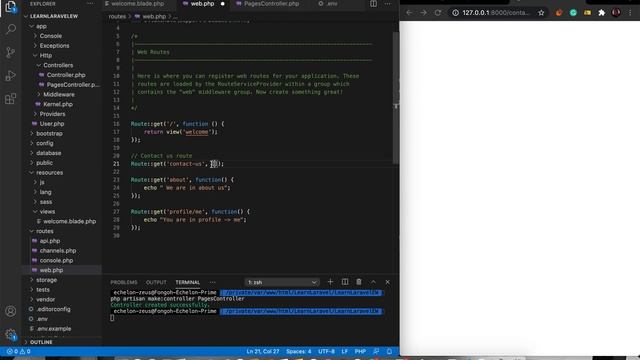 E6 - Controller basics | Learn Laravel the EASY way смотреть онлайн