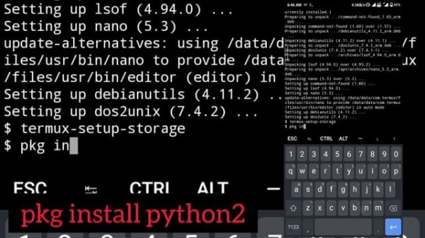TERMUX basic setup | storage setup | python and php installed