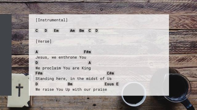 Lord Jesus We Enthrone You (Chords and Karaoke) смотреть онлайн