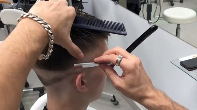 Барбершоп Чебоксары.Стрижка Crop+Hair tattoo.Парикмахер Юрик. смотреть онлайн