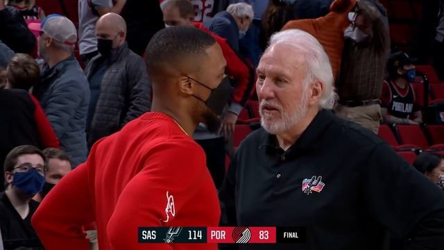 Damian Lillard & Gregg Popovich Share a Moment After the Game! смотреть онлайн