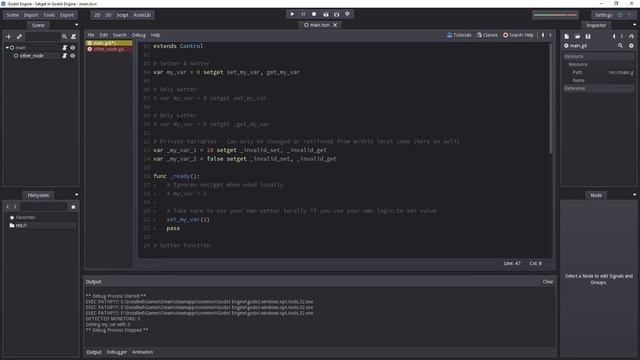 Setget in Godot Engine смотреть онлайн