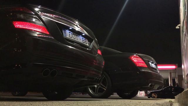 W221 S500 BRABUS VS S63 AMG Mufflers Exhaust Sound Battle