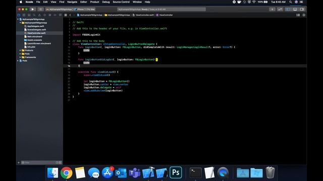 Facebook Login in App (Swift 5) Xcode 11 - 2020 смотреть онлайн