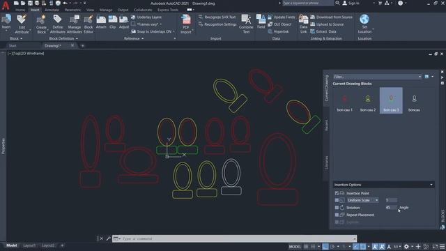 CÁCH TẠO BLOCK ĐỂ NHÓM ĐỐI TƯỢNG LẠI VÀ CÁCH CHÈN BLOCK BẰNG LỆNH INSERT TRONG AUTOCAD смотреть онлайн