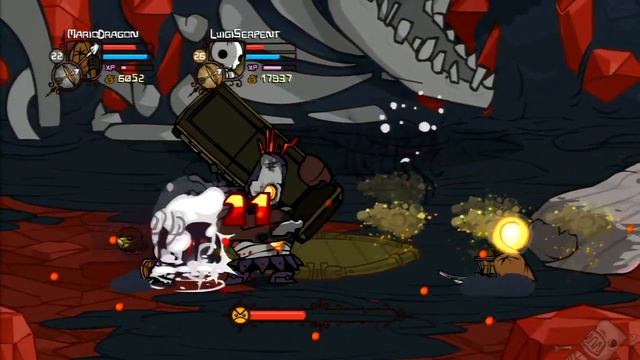 Castle Crashers Walkthrough Part 29 - Wizard Castle Takeoff - Undead Cyclops Boss смотреть онлайн