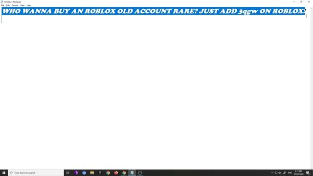 Who wanna buy an roblox old account rare? (READ DESC boi) смотреть онлайн