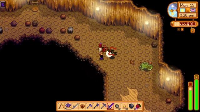 Stardew Valley 1.4 update - Pepper Rex dinosaur monster in skull cavern! смотреть онлайн