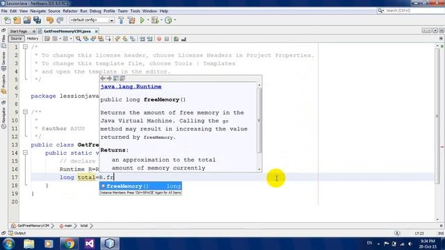 Get Free Memory of Java Virtual Machine in Java Netbeans смотреть онлайн