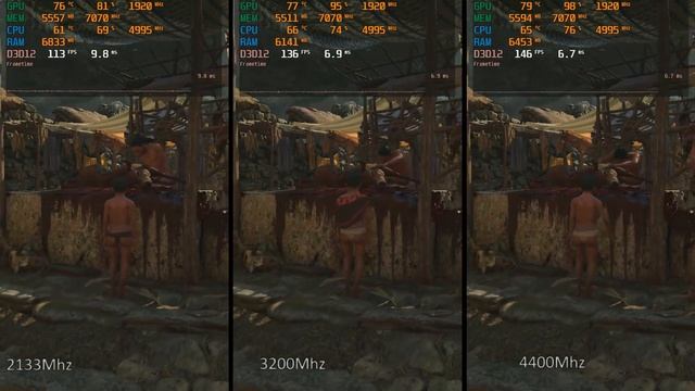 DDR4 2133 vs 3200 vs 4400 ram speed test in Games смотреть онлайн