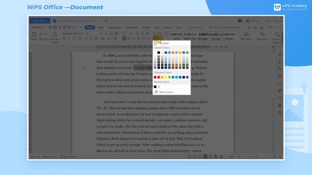 [WPS Academy] 1.1.7 Word: How can we set the shading colors of the Document смотреть онлайн