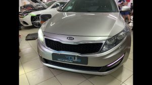 Kia Optima - установка bi-led модулей Aozoom A3 Max, замена ПТФ на светодиодные