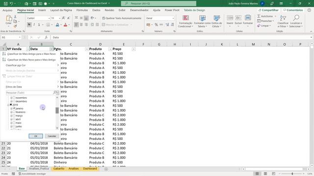 Curso Básico de Dashboard no Excel - Aula 1/4 смотреть онлайн