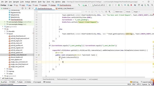 Chat Me App - 30 - Send - Cancel Friend Request Android Studio - Social Networking App смотреть онлайн