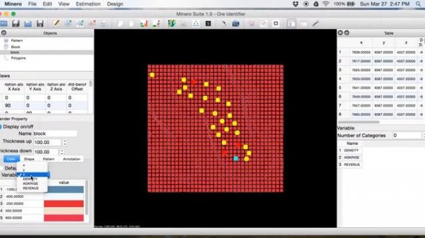 Block Model Estimation in Minero