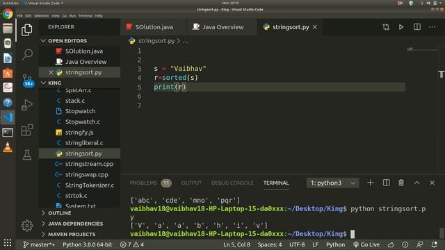Sort String in Python | (One Liner) смотреть онлайн