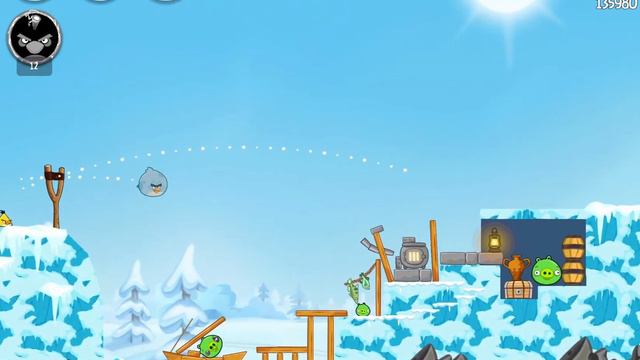 On Finn Ice 1-5 | Score 136380 | Angry Birds Seasons смотреть онлайн