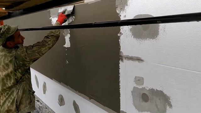 Армирующий слой на фасаде. Фасадная сетка. смотреть онлайн