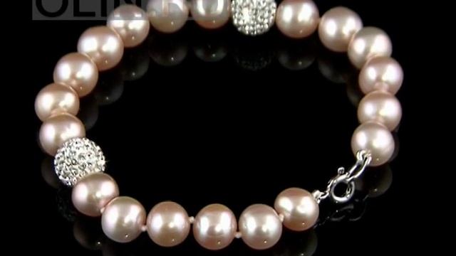 Браслетик с жемчугом и стразами Сваровски смотреть онлайн