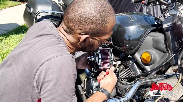 Lifan V16 LF250-H Belt Drive / Aftermarket H-D Air Filter Install / Curve Pipe Horse Shoe Exhaust смотреть онлайн