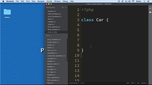 067 What are classes and how to define them in PHP смотреть онлайн