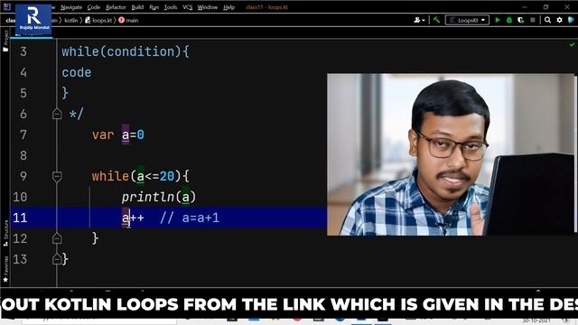 What is Loop? How to use While Loop in Kotlin in Bengali by Rajdip Mondal | Free Kotlin Course #11 смотреть онлайн