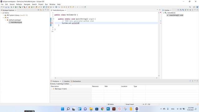 How to create java project in eclipse | First program in eclipse | HINDI смотреть онлайн