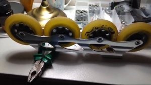 Рама и колёса 90мм Rollerblade. Как крутятся колёса.