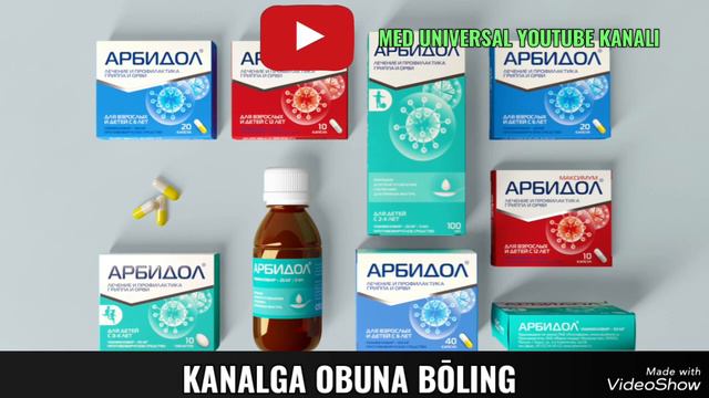 ARBIDOL HAQIDA MA'LUMOT. ARBIDOL KAPSULASI HAQIDA MA'LUMOT. #ARBIDOL