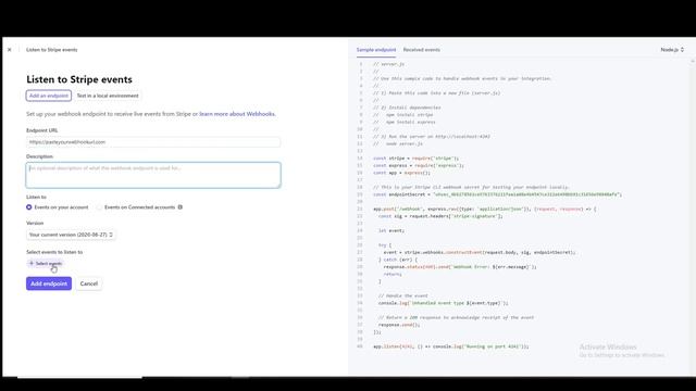Get Stripe Webhook Secret key смотреть онлайн