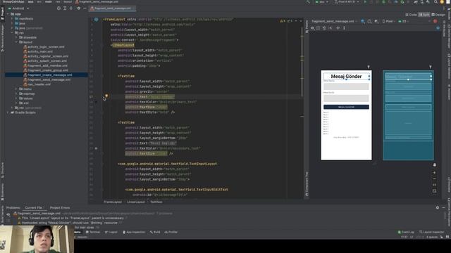 Android Studio JAVA Group Chat App | Create Message Screen ve Message Send Screen Tasarımı смотреть онлайн