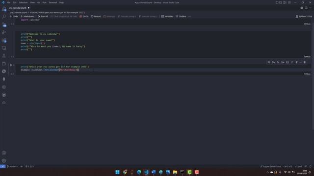 Python calendar смотреть онлайн
