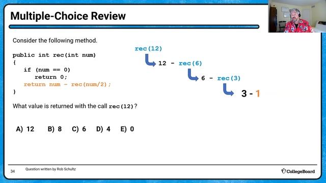 2022 Live Review 8 | AP Computer Science A | Recursion and Recursive Algorithms смотреть онлайн