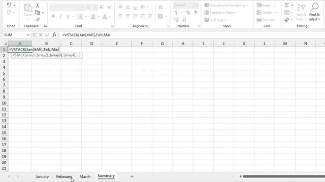 APPEND Data From Multiple Sheets & Get Total Row using VSTACK & HSTACK смотреть онлайн