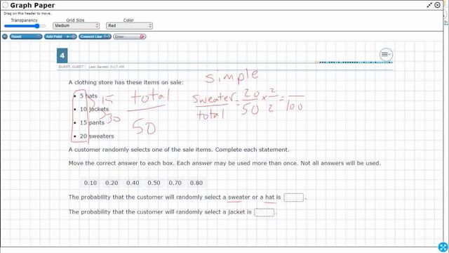 7th Grade STAAR Practice Simple and Compound Probabilities (7.6I - #13) смотреть онлайн