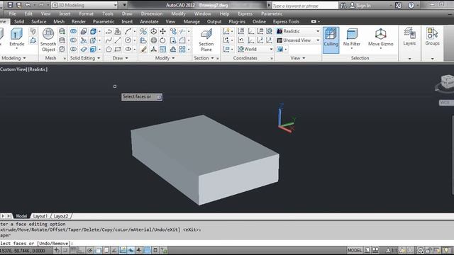 The TAPER FACES Command - AutoCAD смотреть онлайн