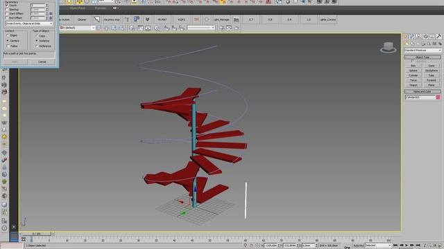 3d Max. Spacing Tool, Array, Snapshot